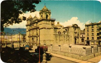 CPM AK OAXACA The Cathedral and part Hotel Marques del Valle MEXICO (647714)