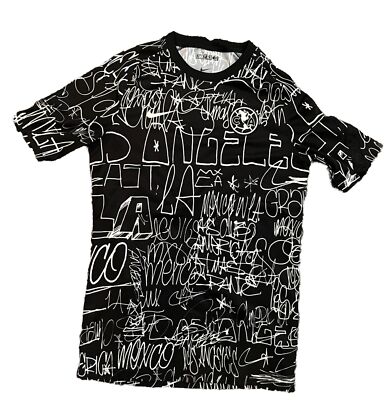 Nike Club America Pre-Match LA Jersey Black/White Short Sleeve Sz Small 