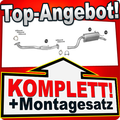 Auspuff für FIAT PUNTO II (188) 1.9 JTD 1999-2006 Auspuffanlage