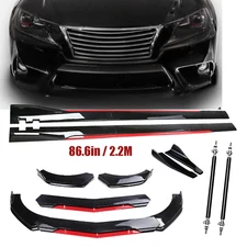 Front Bumper Lip Splitter Spoiler Side Skirt For 2014-16 Lexus IS Base Body Kit