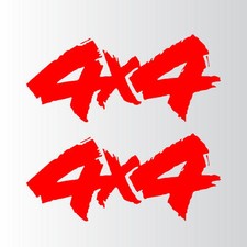 4x4 Offroad Style Truck Set Of 2 Decal Stickers 12x5.5 Red Or Choose Color