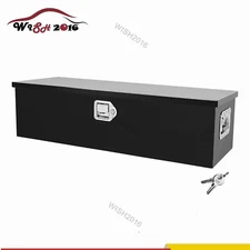 39"x13"x10" Black Steel Pick Up Truck Tool Box Truck Bed Tool Storage Organizer