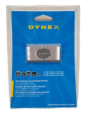 Dynex DX-CRMN1 Memory Card Reader Writer for SD SDHC RS-MMC Mini-SD Micro-SD M2