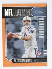 2019 Absolute NFL Icons Spectrum Orange #7 Peyton Manning /75 Colts Vols