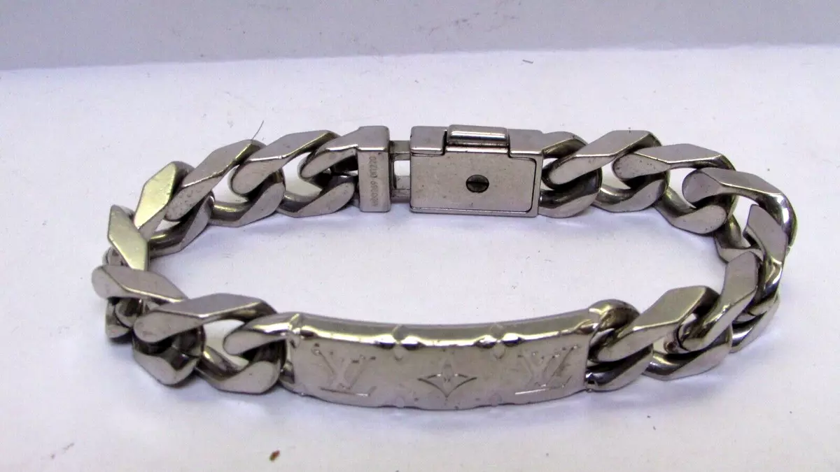 Louis Vuitton men's stainless steel bracelet