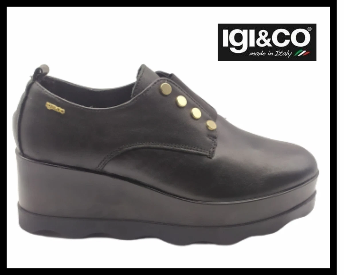 Scarpe zeppa nere eleganti discount
