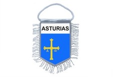 Mini banner flag pennant window mirror cars country banner asturias