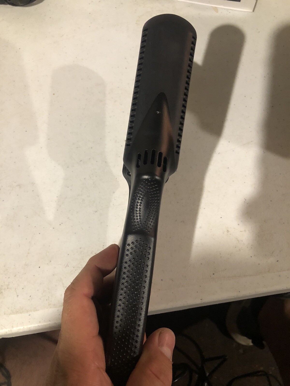 Croc Nano Titanium Classic 15 Black Silver Electric Dual Voltage Flat Iron Used