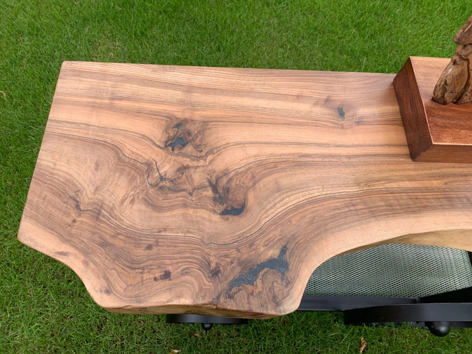 Wheels Live Edge Epoxy Console Table  - Image 4 of 4