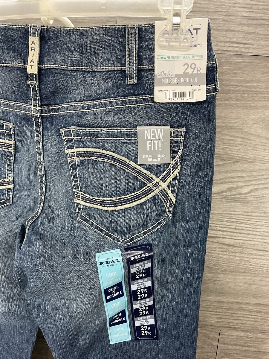 Ariat Real Denim Mid Rise Boot Jeans Women's Size 29 Blue Pants