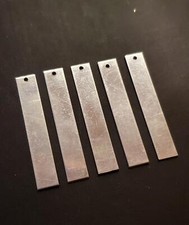 1 1/2" x 1/4" Sterling Silver Rectangle Stamping Blanks Lot of 5