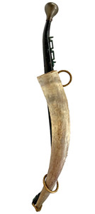 Metal Single Hame (Horse Collar) and Steer Horn Rustic Wall Hanging Unique & VTG
