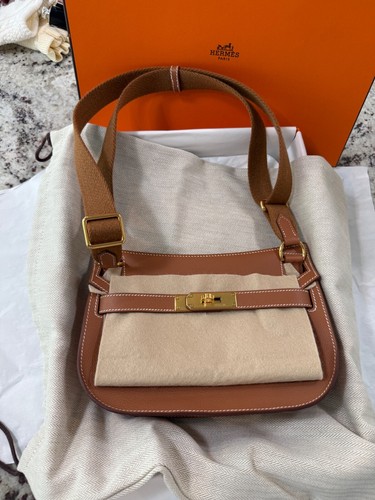 Bnib Hermès Mini Jypsière Étoupe evercolor leather gold with gold hardware 2025