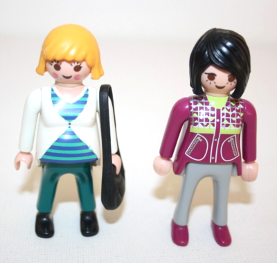 Personnage Playmobil Femme Enceinte Avec Enfant - Occasion En Super état - Thème Ville Et Maison