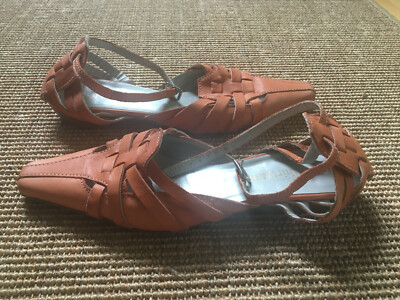 Sandalen, Riemchensandalen made in Italy, Leder, orange, 39,  feelthirtyone
