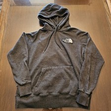 The North Face Womens Embroidered Gray Pullover Hoodie Small EUC