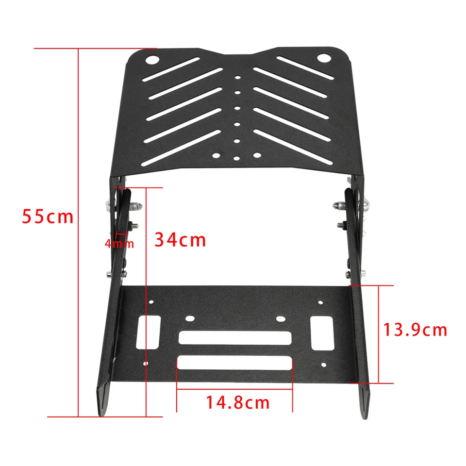 BLACK SLIDE CARRIER TOP CASE RACK FOR HONDA SUPER CUB / CROSS CUB 50 110 13-18 - Image 3 of 4