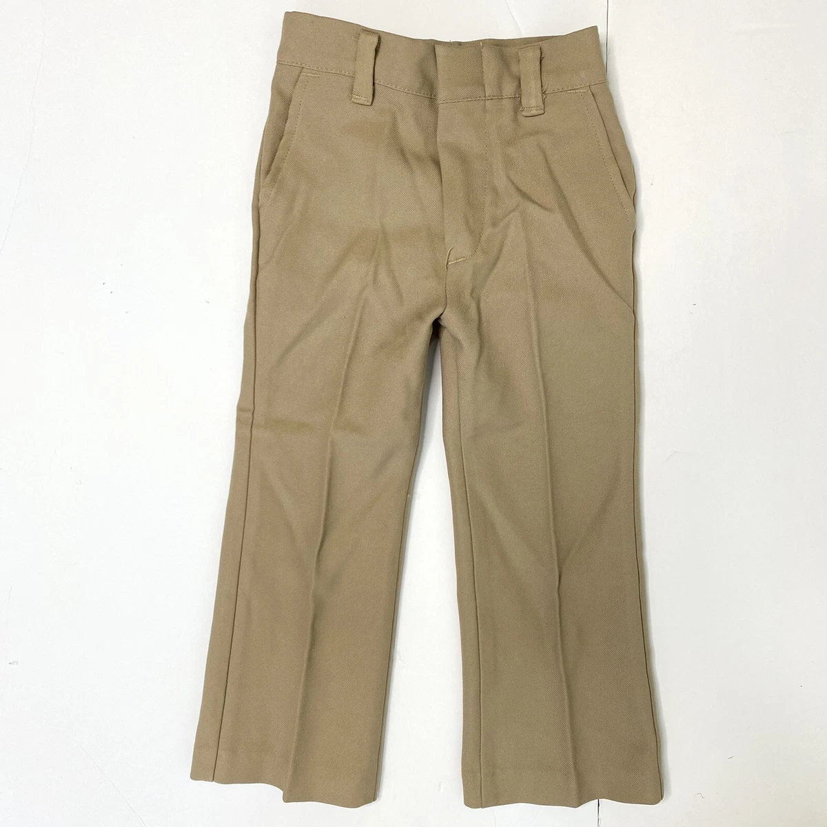Vintage JCPenney Khaki Pants Kids Boys size 4 Slim Wide Leg Classic 70s 80s
