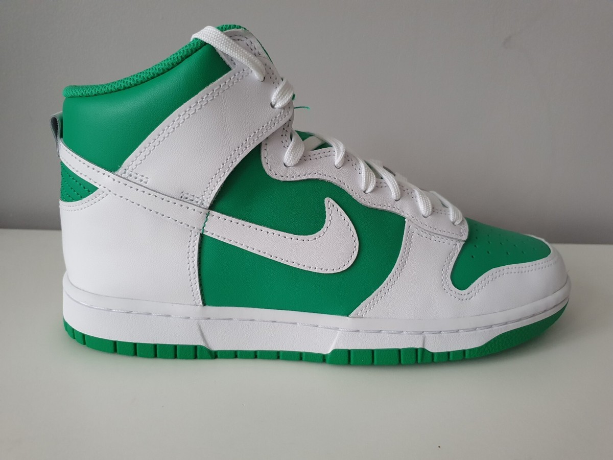 Stadium Green Nike High Tops Green And White Nike Dunk Hi Retro