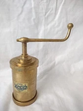 Vintage Unusual Brass Food Press Grinder Simple design Heavy APCO DELUXE