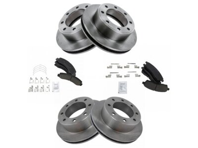 TRQ 45XT88W Front and Rear Brake Pad and Rotor Kit Fits 2000-2005 Ford Excursion