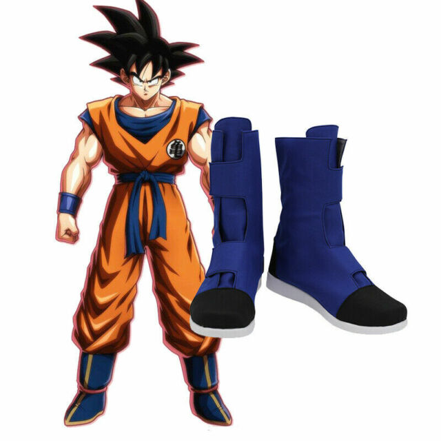 4049 NEW Dragon Ball Son Goku Blue Long Halloween Cosplay Shoes Boots | eBay