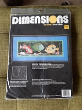 DIMENSIONS No Count Cross Stitch Exotic Tropical Fish Kit - Sealed in Package!