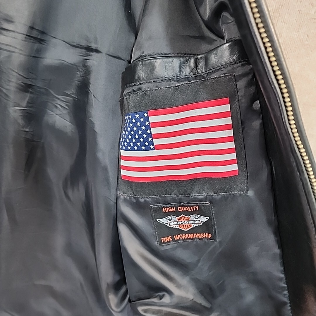 Harley Davidson Men's USA Made Embossed Eagle Black Leather Harley Davidson Men's USA Made Embossed Eagle Black Leather