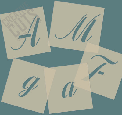 Schrift Hochzeit Stil Schablonen, einzelne Buchstaben bis 150 mm - Premium Mylar