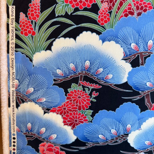Asian Floral Cotton Quilt Fabric By the Yard Craft Material #321-2 - Picture 2 of 3