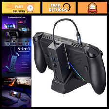 6-in-1 Docking Station for Steam Deck, Xbox Ally X, Legion Go - 4K HDMI, USB-C,