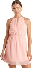 NA-KD women's dress halterneck chiffon mini dress pink, 38