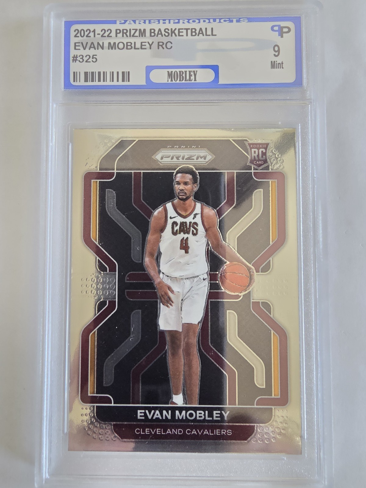 2021 Panini Prizm EVAN MOBLEY #325 Rookie RC graded 9 MINT Cavaliers cleveland