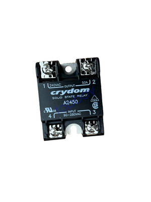 Crydom A2450 solid state relay 90-280 volt input panel mount 240 volt output 50A