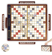 NIB Crossword Game LUXURY EDITION- 2-4 PLAYERS- AGES 8 AND UP- MAGNETIC BOARD