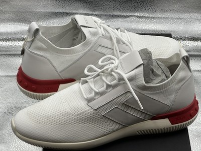 $695.00 Tod's NO_Code low-top Sneakers White-Red size 10-10.5 US/43.5 EU