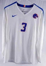2018 Boise State Broncos #3 Game Used White Jersey Womens Soccer L 044