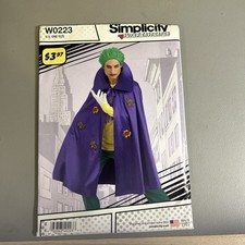 Simplicity Sewing Pattern Super Easy Capes W0223 Us One Size Fits Most