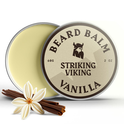 Beard Balm for Men - 2 Oz, Vanilla Scent - Light Hold Moisturizer That Softens &