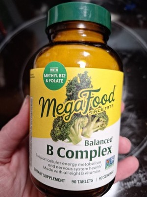 MegaFood Balanced B Complex 90 Tablets Dairy-Free, Gluten-Free, Vegan. Exp-2/28
