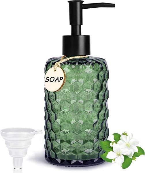 Seifenspender Glas 500Ml FüR Bad Und KüChe SpüLmittelspender Badezimmer-image