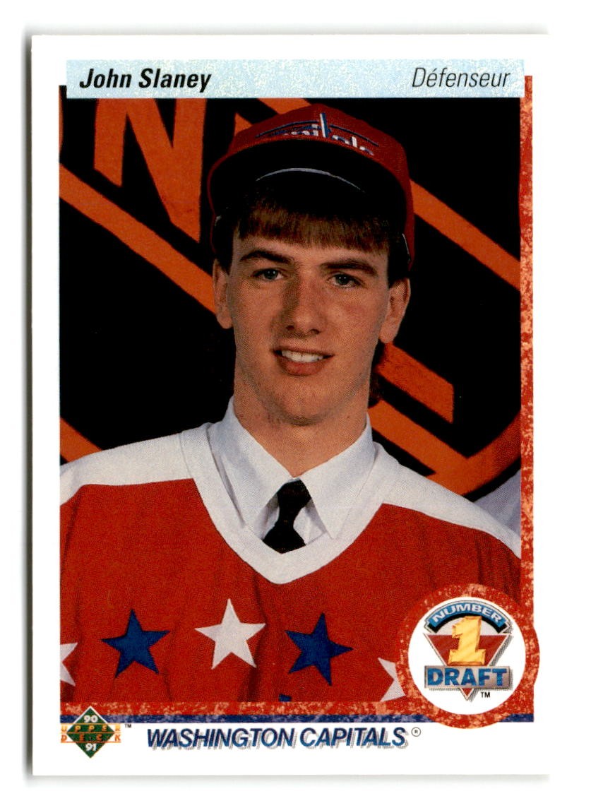 1990-91 John Slaney Upper Deck French First Round Draft Pick Rookie - Capitals