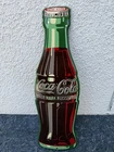 Vintage 1950's Coca-Cola Original Die-cut Bottle Tin advertising sign - 17"