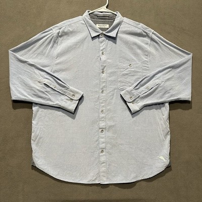 Tommy Bahama Shirt Mens 2XL Blue Coastline Cord Button Up Casual Corduroy EUC
