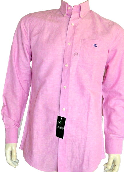 Polo Ralph Lauren Hemd S Rosa Fitted Button‑Down Brusttasche Premium Neu New-image