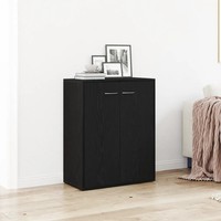 Schmales Sideboard Schwarze Eiche Holzwerkstoff 60X30X75 Cm