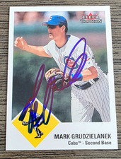 MARK GRUDZIELANEK Signed 2003 Fleer Tradition Update #U82 Chicago Cubs Card