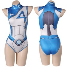 Invisible Woman Susan Storm Swimwear Cosplay Costume Carnival Beach Party Suit