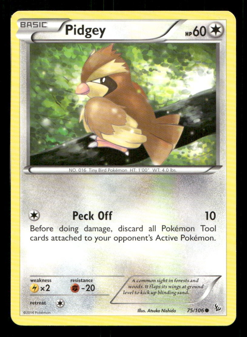 Pidgey 75/106 Flashfire LP Pokemon