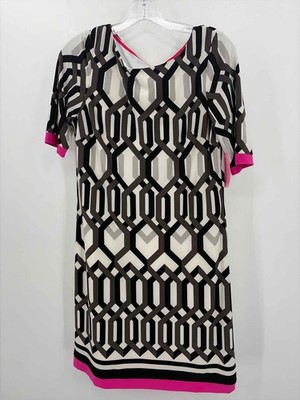 Pre-Owned Eliza J Grey Size 8 Knee Length Short Sleeve Dress
